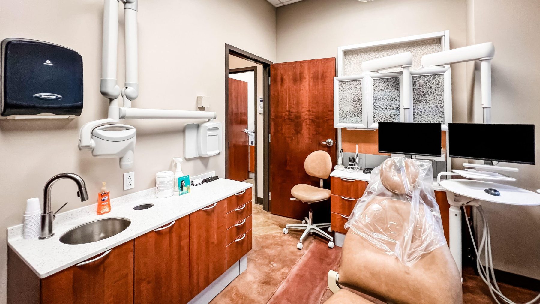 interior of serenity creek dental care in noblesville indiana dental exam room