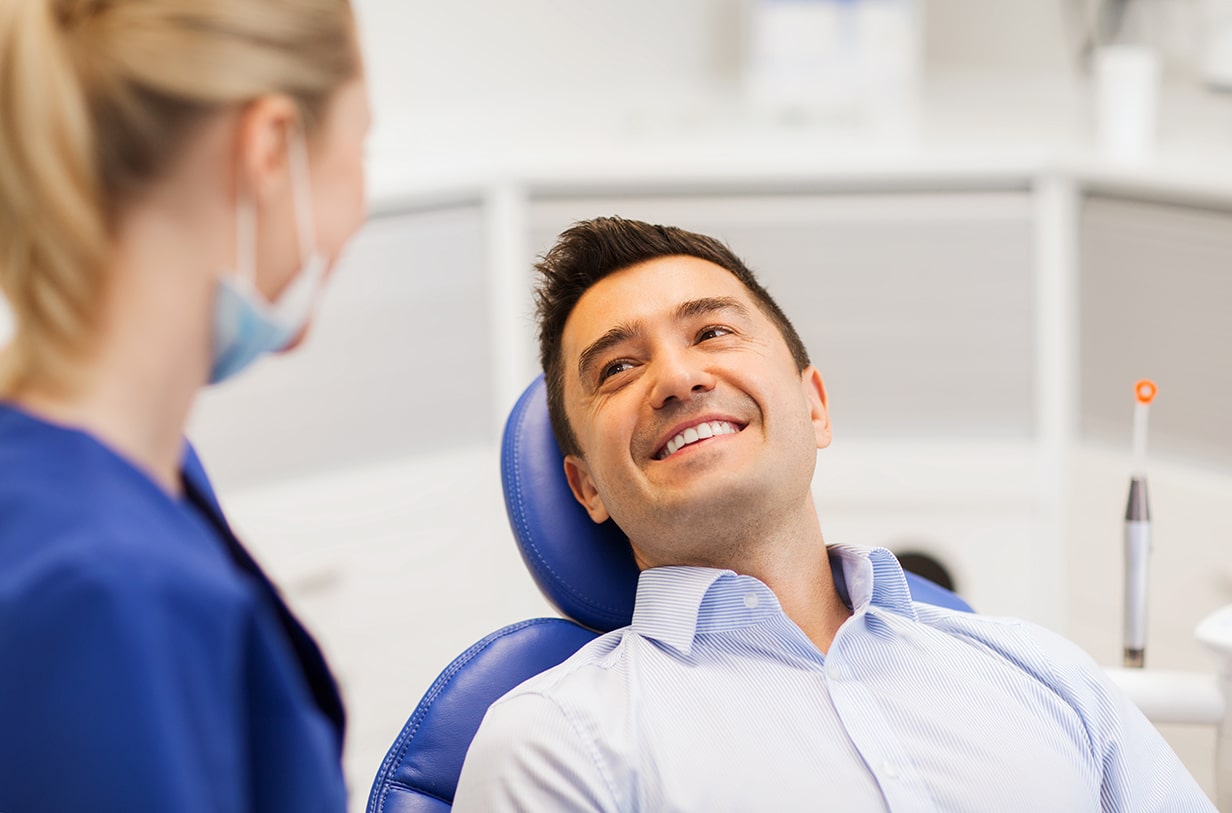 man during preventive dental care appointment at serenity creek dental